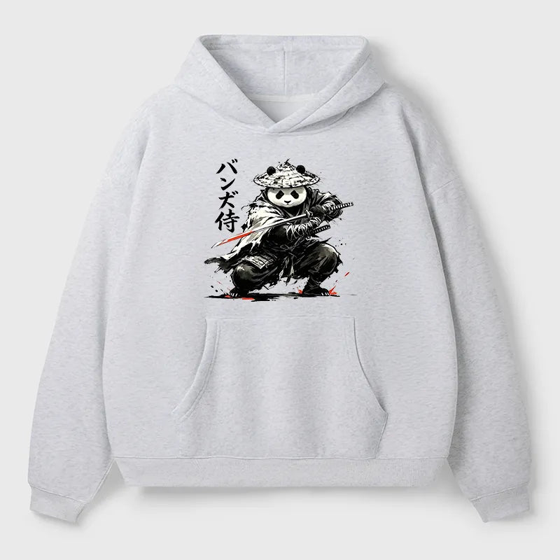 Kyoto-Lion Panda Samurai Warrior Adult Fleece Hoodie