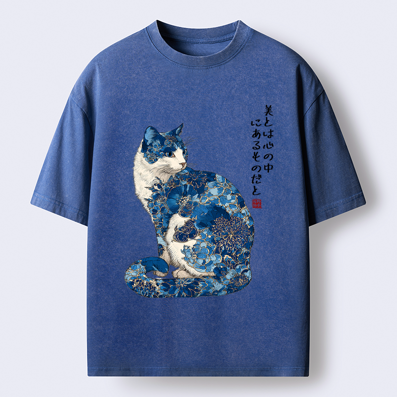 Japanese Washed T-Shirt for Daily Wear