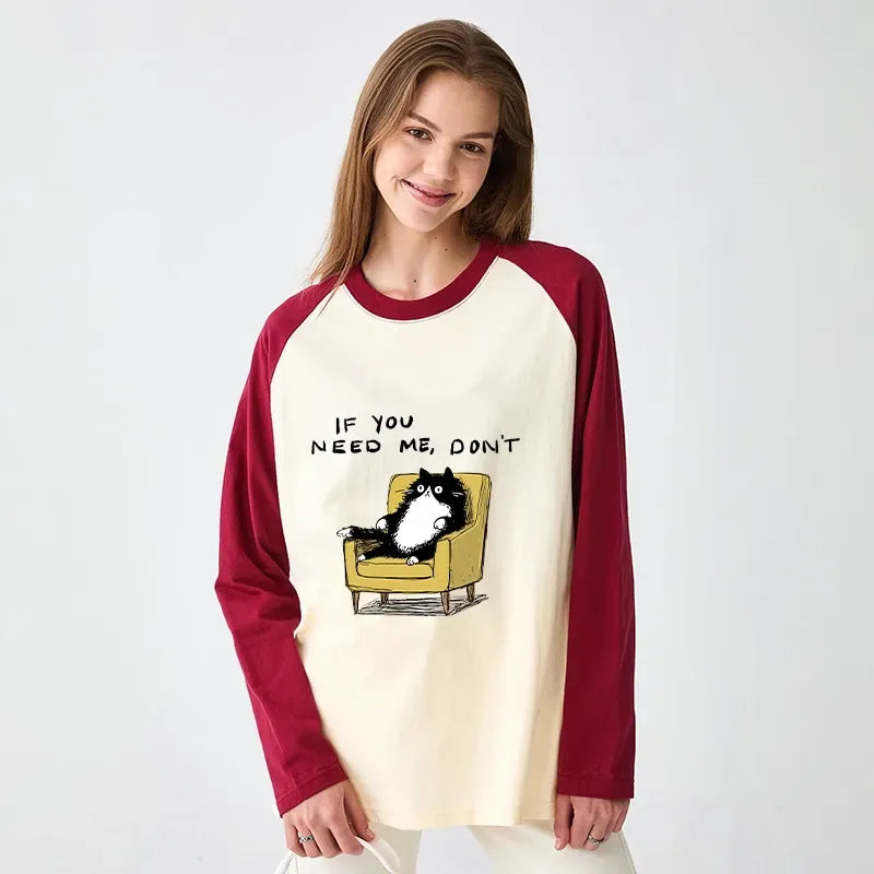 Japanese Cat Raglan Long Sleeve T-shirt