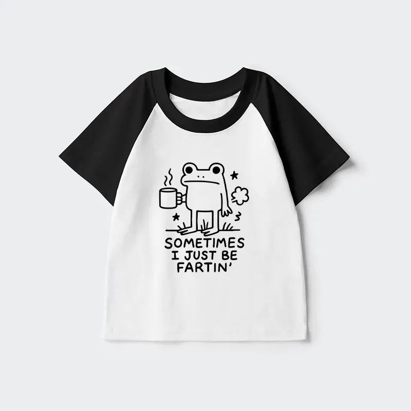 Funny Frog Kids Raglan T-shirt