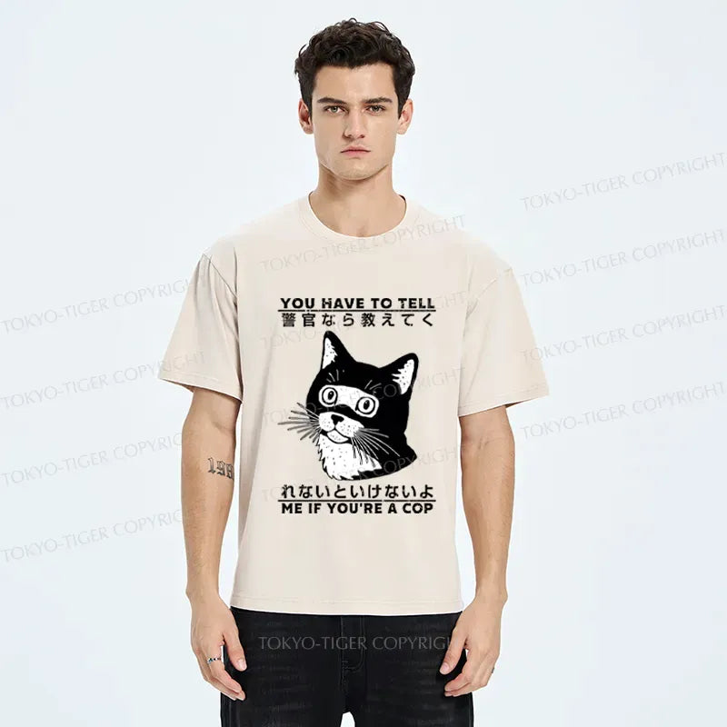 japanese washed cat t-shirt best seller