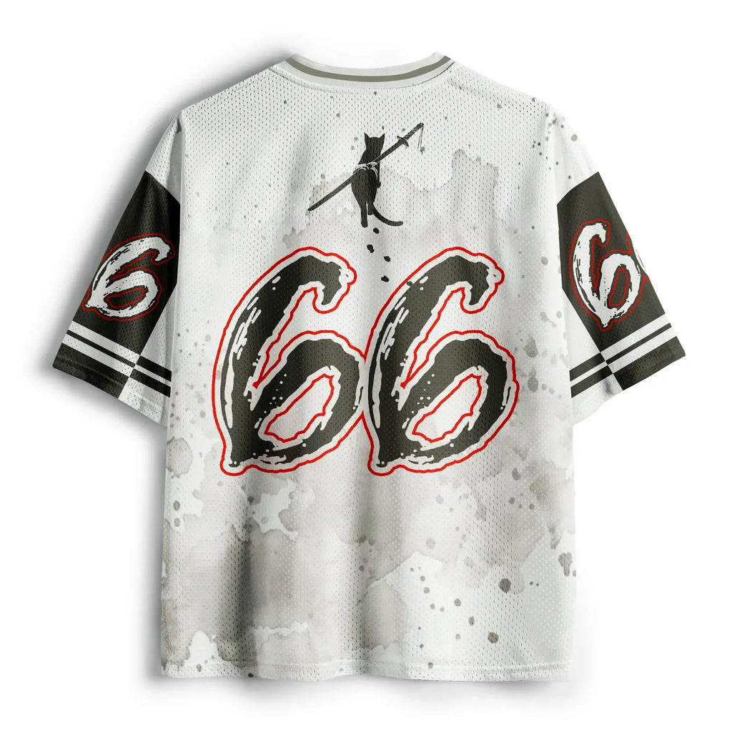 Japanese Samurai Cat Mesh Jersey