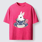 Kyoto-Lion Washed T-Shirt for Summer