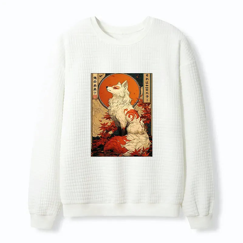 Kyoto-Lion The Fox of Fates: A Tale of Nine Tails Waffle Sweatshirt