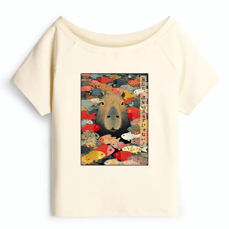 Off Shoulder T-Shirt for Women