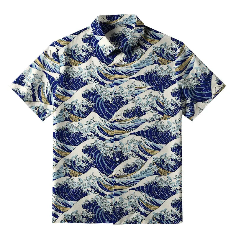 Japanese Great Wave Button-up Shirt