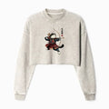 Samurai Cat Crop Sweatshirt for Women