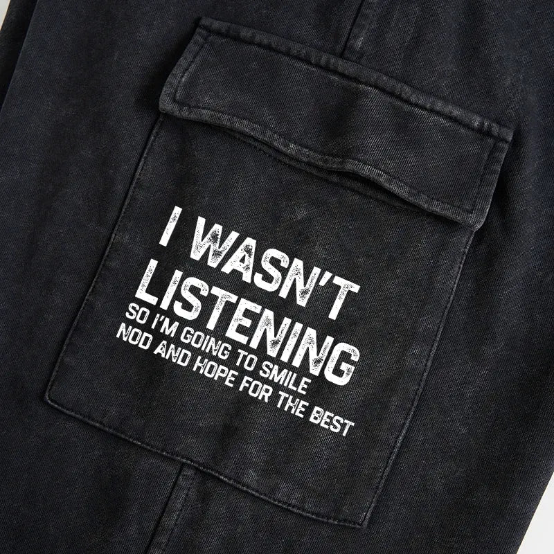Kyoto-Lion Indifferent To Everything Washed Utility Sweatpants