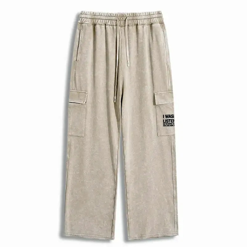 Kyoto-Lion Indifferent To Everything Washed Utility Sweatpants