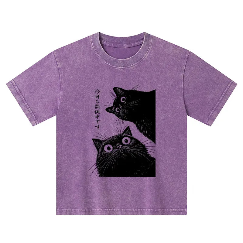 Vintage cat t-shirt for kids gift idea
