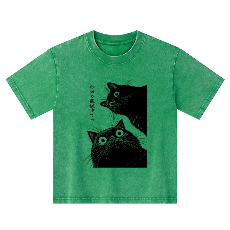 Vintage cat t-shirt for kids gift idea