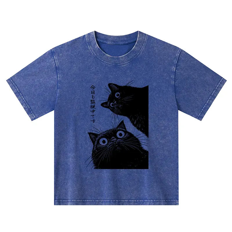 Vintage cat t-shirt for kids gift idea
