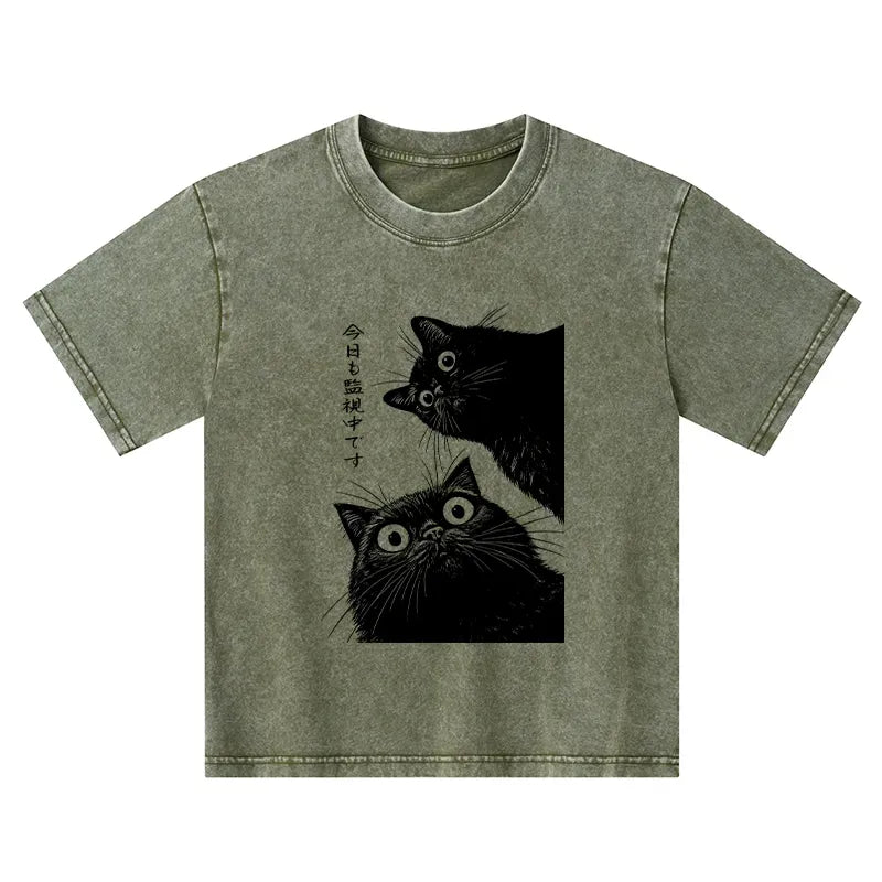 Japanese kids washed t-shirt for daily wear