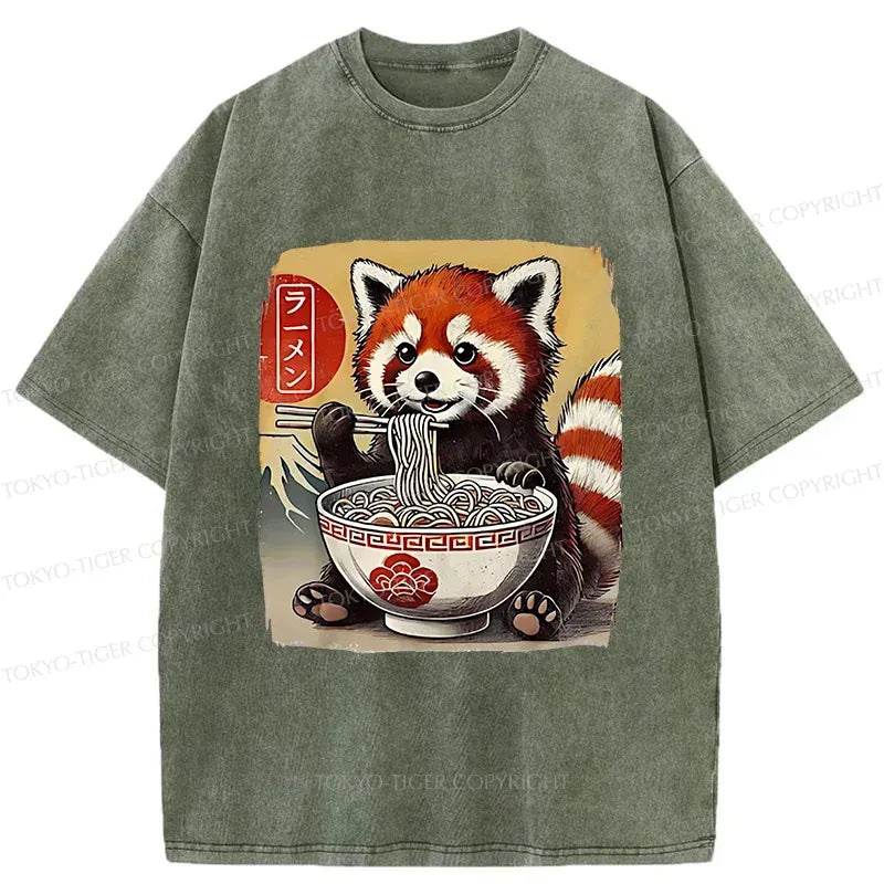 Funny Japanese Vintage Raccoon T-Shirt for Men