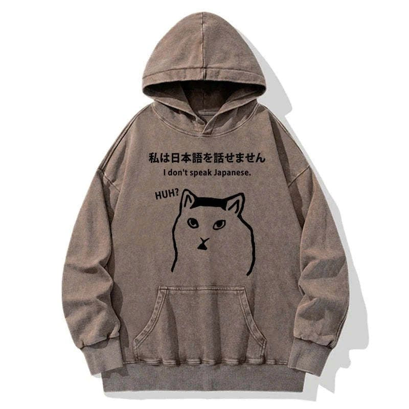 Kyoto-Lion I Don't Speak Japanese Washed Hoodie