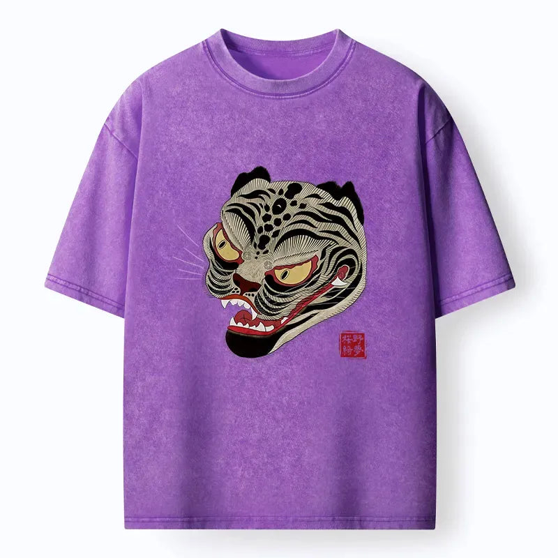 Vintage Ukiyo-e Tiger Tee for Summer