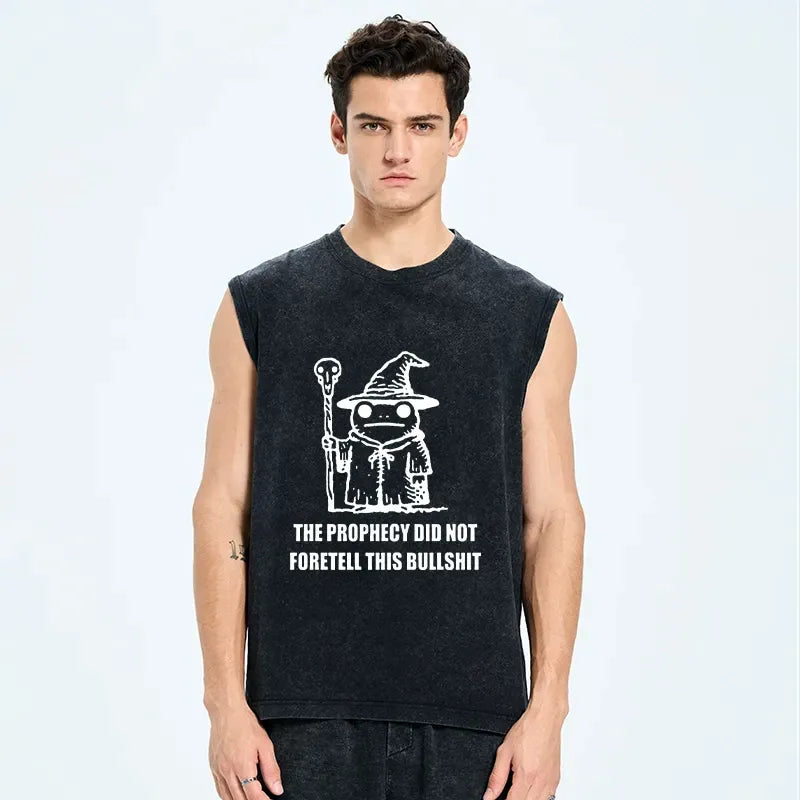 Kyoto-Lion Funny Meme Wizard Frog Weird Prophecy Washed Tank
