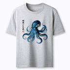 Kyoto-Lion Japanese Ink Blue Octopus Art Classic T-Shirt
