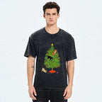 Kyoto-Lion Cats Playing On The Christmas Tree Washed T-Shirt