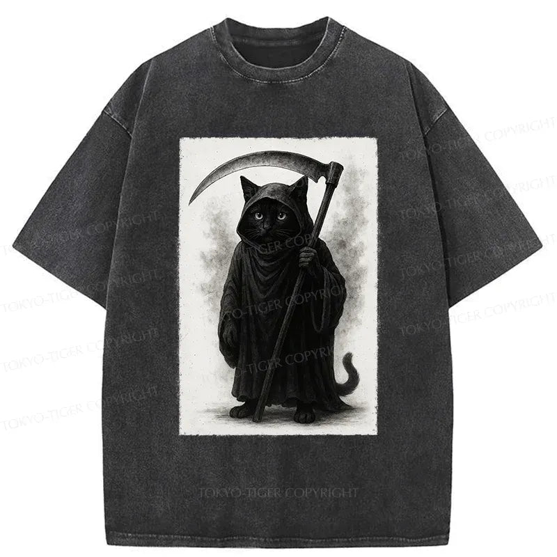 Japanese vintage death cat t-shirt