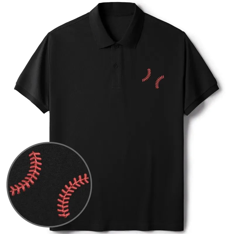 Japanese embroidered polo shirt for daily wear