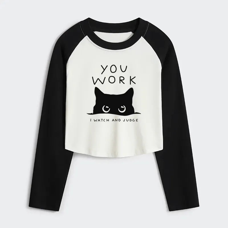 Japanese Cat Raglan for Women