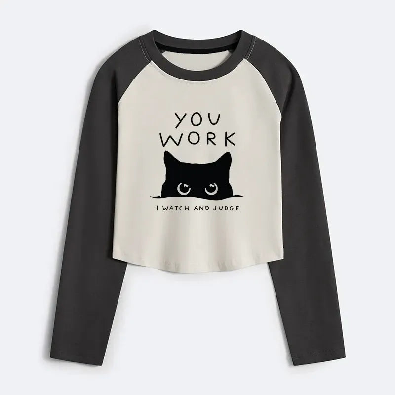 Japanese Cat Raglan for Women