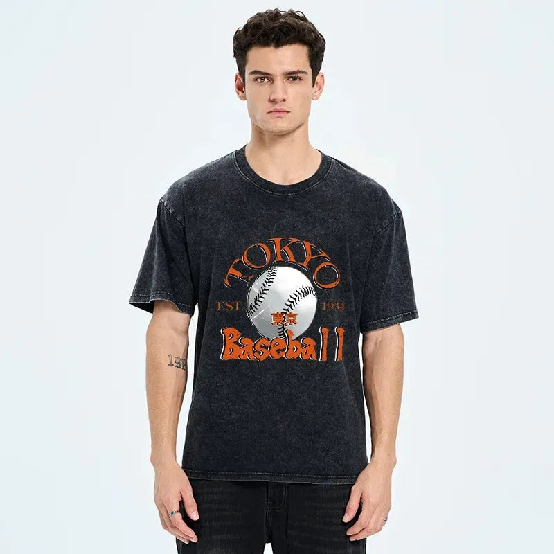 Kyoto-Lion Tokyo Baseball Japanese Washed T-Shirt