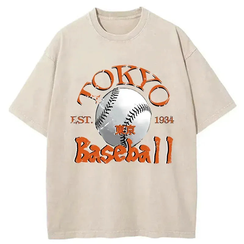Kyoto-Lion Tokyo Baseball Japanese Washed T-Shirt
