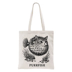 Kyoto-Lion Spiky Puffer With Cute Cat Head Tote Bag