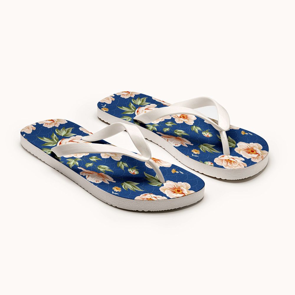 Kyoto Lion Flowers Flip Flops for Summer