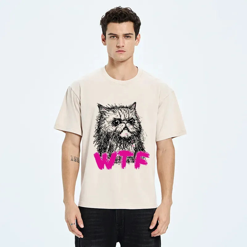 unisex cotton cat tee for everyday