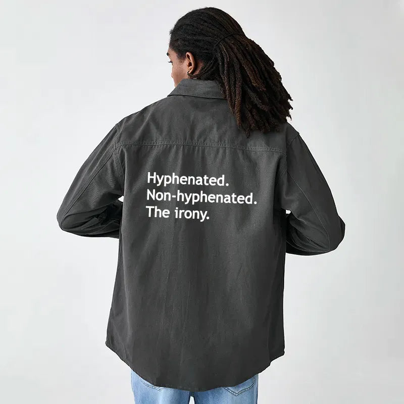 Kyoto-Lion Hyphenated Funny Men's Corduroy Work Jacket