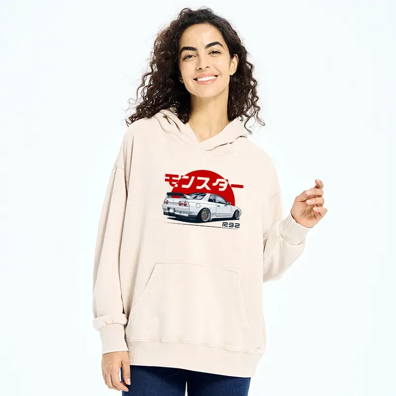 washed r32 gtr streetwear hoodie
