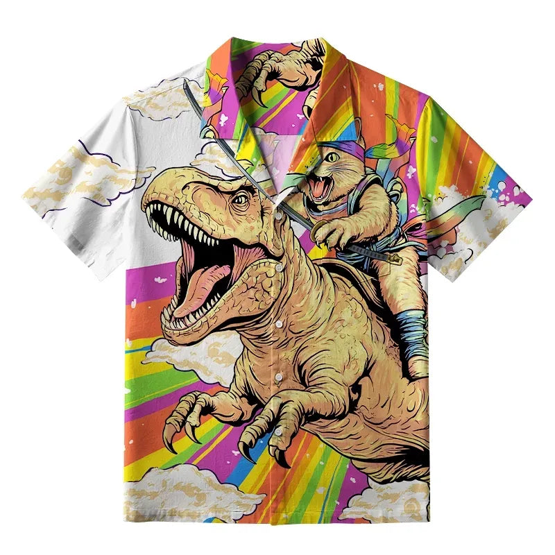 Trendy Kyoto Cat Shirt for Streetwear