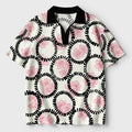 Sakura Print Polo Shirt for Summer