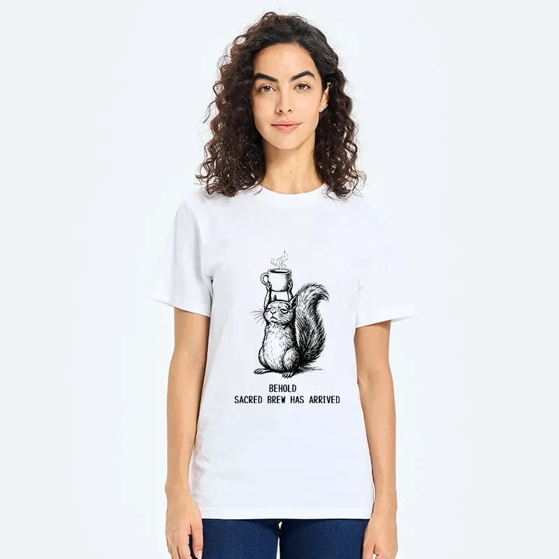 Kyoto-Lion Squirrel Hold Sacred Coffee Meme Classic T-Shirt