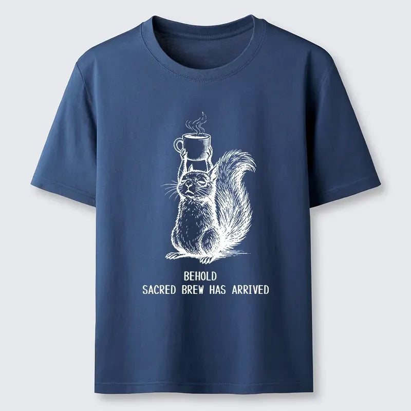 Kyoto-Lion Squirrel Hold Sacred Coffee Meme Classic T-Shirt
