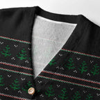 Kyoto-Lion Overstimulated but Festive Ugly Cardigan Sweater