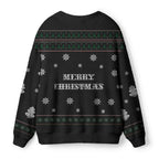 Kyoto-Lion Overstimulated but Festive Ugly Cardigan Sweater