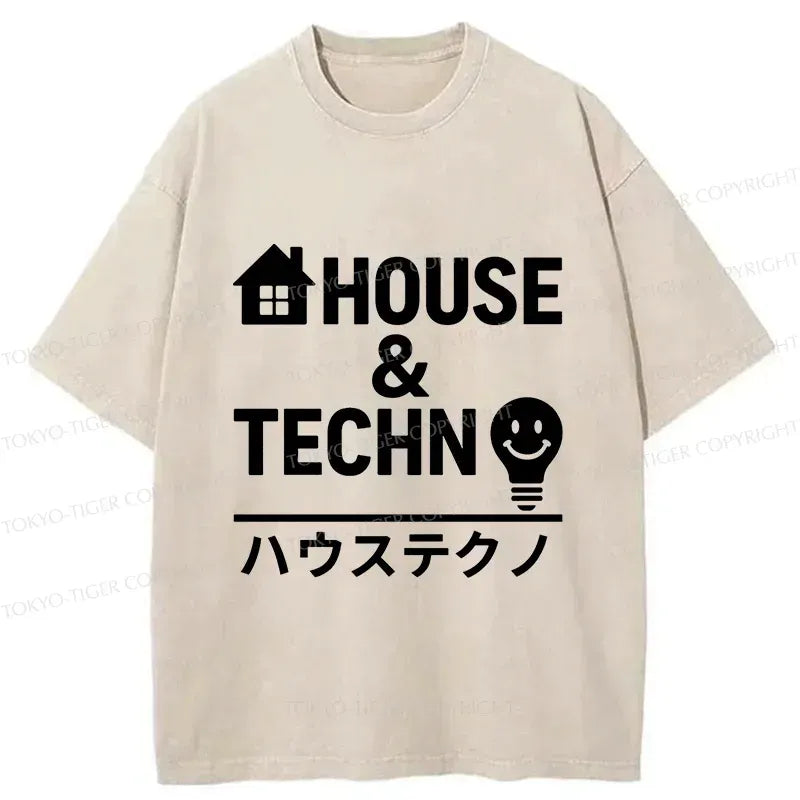 Japanese Vintage Washed T-Shirt for Streetwear
