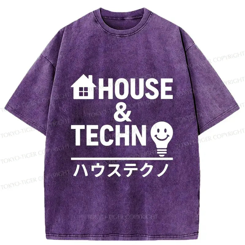 Kyoto-Lion Tech House Washed T-Shirt