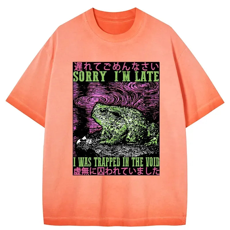 kyoto lion frogs gradient washed t-shirt