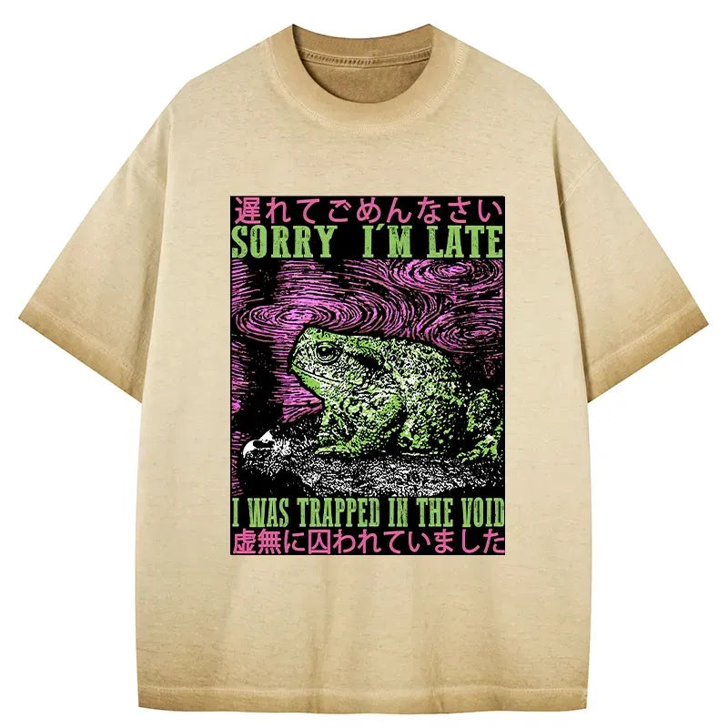 kyoto lion frogs gradient washed t-shirt