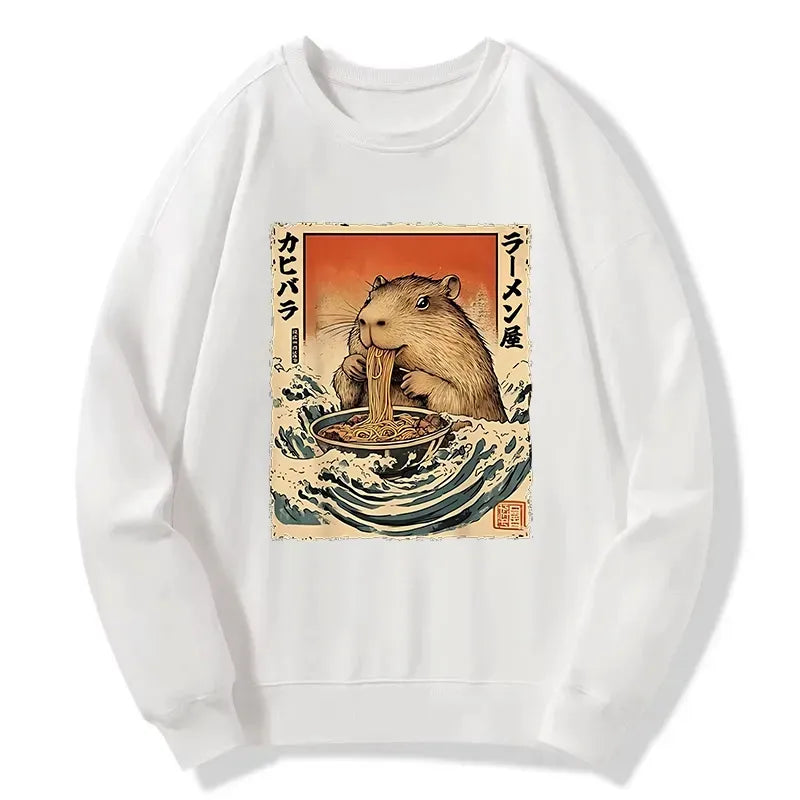 Kyoto-Lion Hamster Eating Ramen Classic Sweatshirt