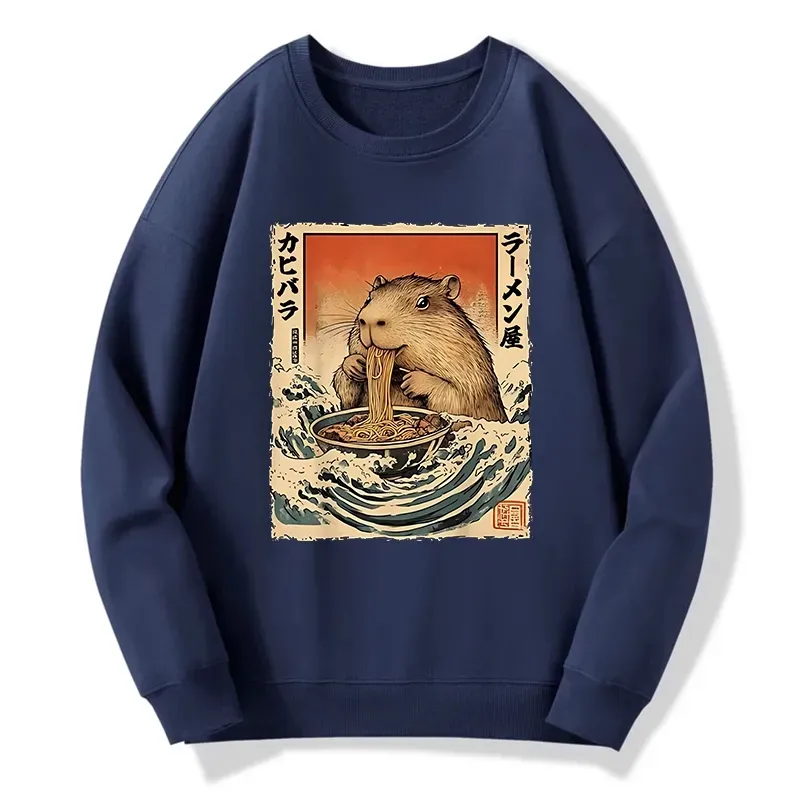 japanese hamster eating ramen sweatshirt