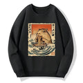 funny hamster eating ramen sweatshirt