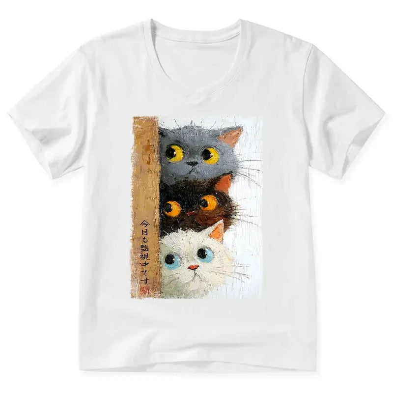 Kyoto Lion Cat T-Shirt Streetwear Style