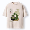 Kyoto-Lion Funny Meme Frog Makes Fresh Matcha Bowl Washed T-Shirt