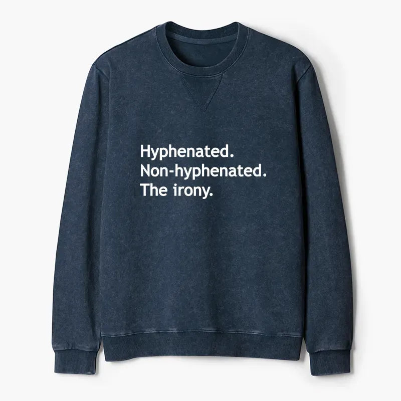 Japanese funny washed sweatshirt